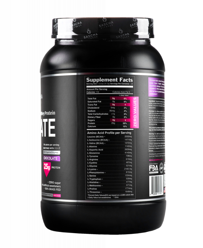 Sascha Fitness Proteína Hidrolizada sabor chocolate
