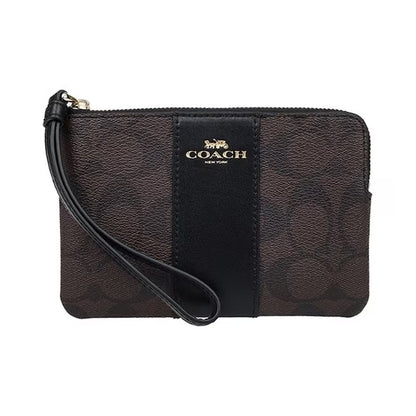 Muñequera Coach de un cierre café