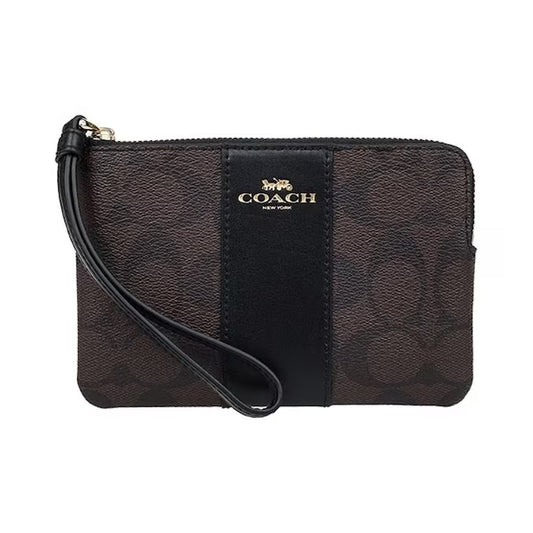 Muñequera Coach de un cierre café