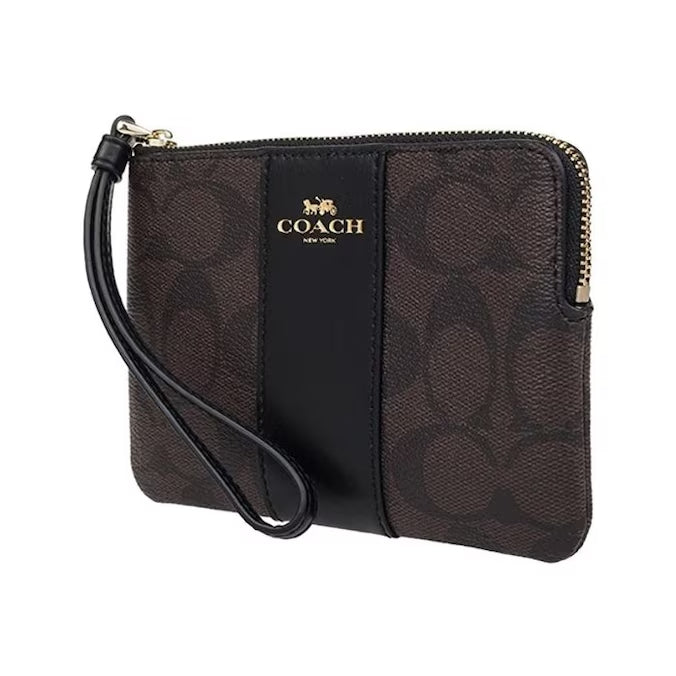 Muñequera Coach de un cierre café