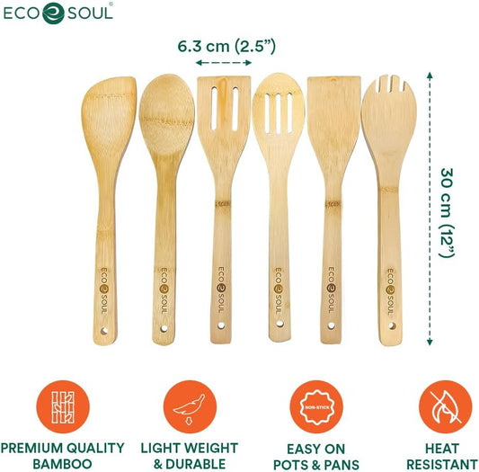 Set de 7 utensilios de Bambú