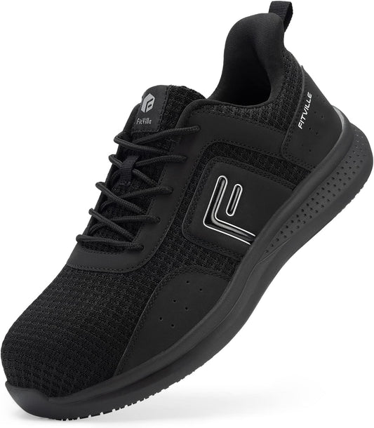 FitVille Tenis anchos con punta de acero para hombres