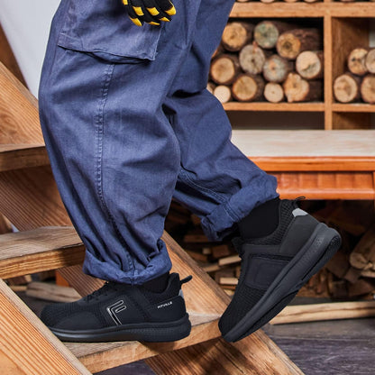 FitVille Tenis anchos con punta de acero para hombres