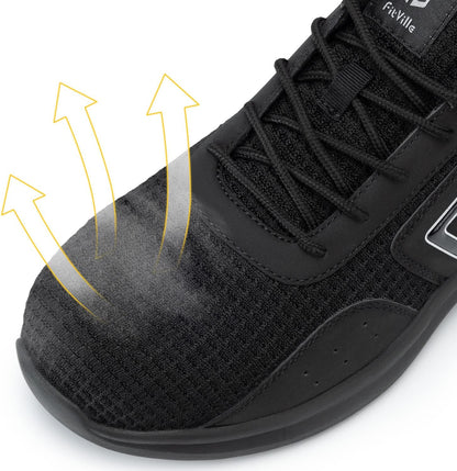 FitVille Tenis anchos con punta de acero para hombres