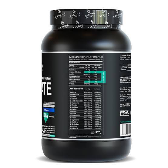 Sascha Fitness Proteína Hidrolizada sabor vainilla