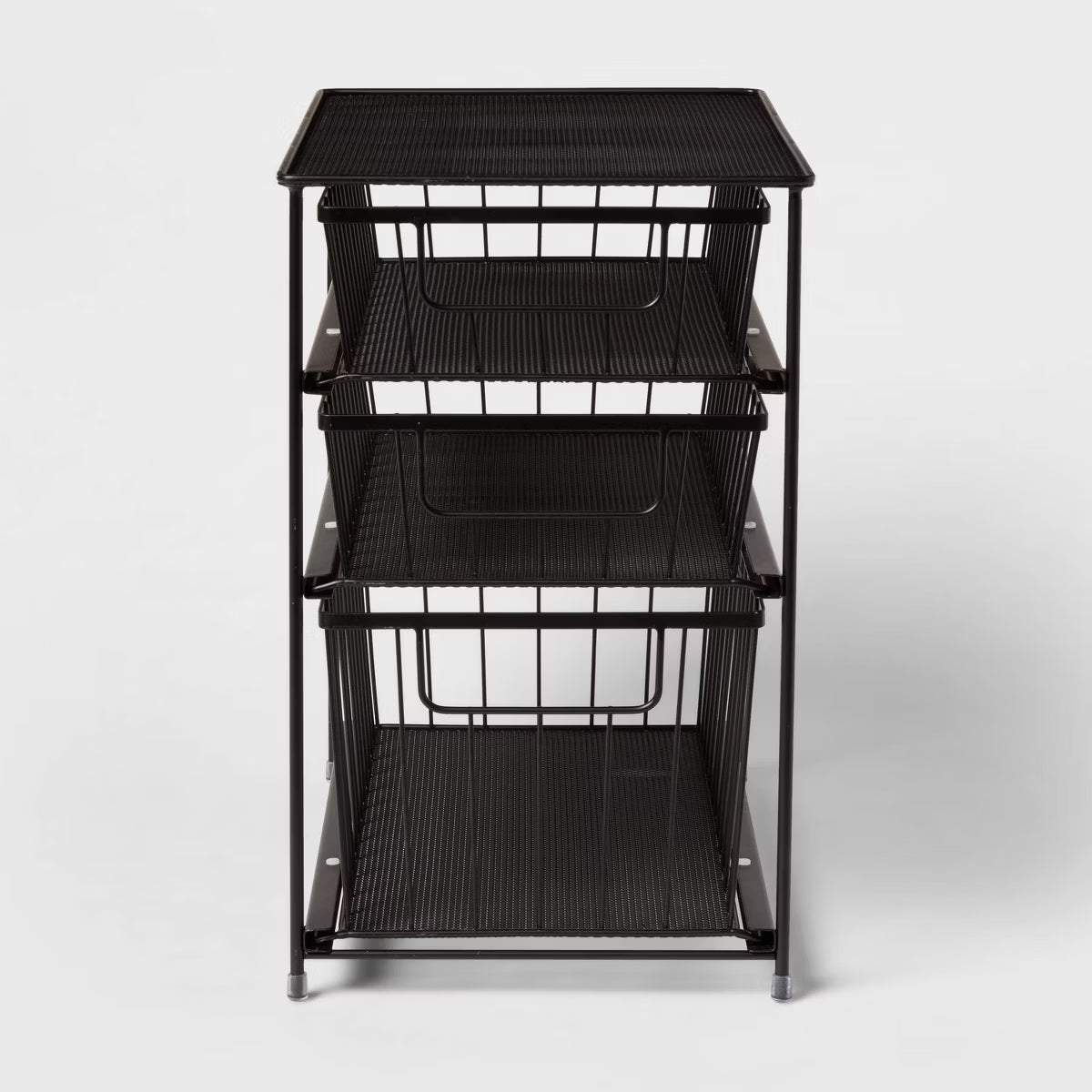 Organizador deslizante de 3 niveles, color negro