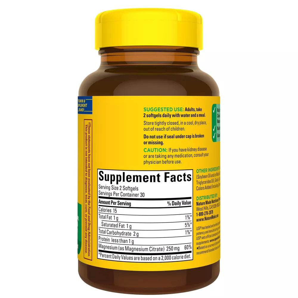 Nature Made Citrato de Magnesio 250mg