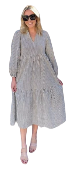 Maxi Vestido Estilo Boho Con Rayas Casual Y Elegante Target