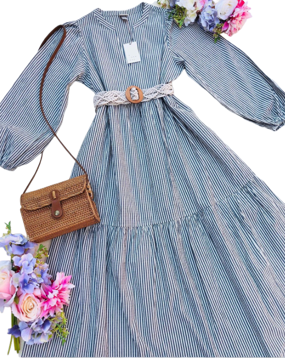 Maxi Vestido Estilo Boho Con Rayas Casual Y Elegante Target