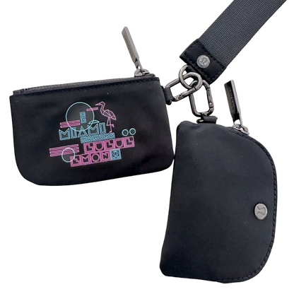 Lululemon Dual Pouch Wristlet muñequera negra edición especial Miami