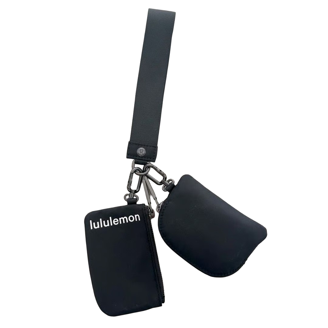 Lululemon Dual Pouch Wristlet muñequera negra edición especial Miami