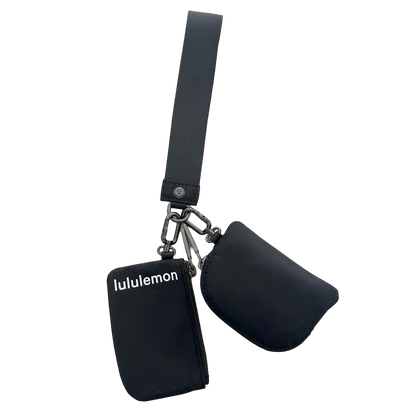 Lululemon Dual Pouch Wristlet muñequera negra edición especial Miami