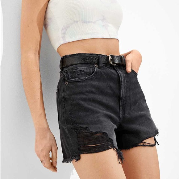 Shorts De Mezclilla Tiro Alto American Eagle