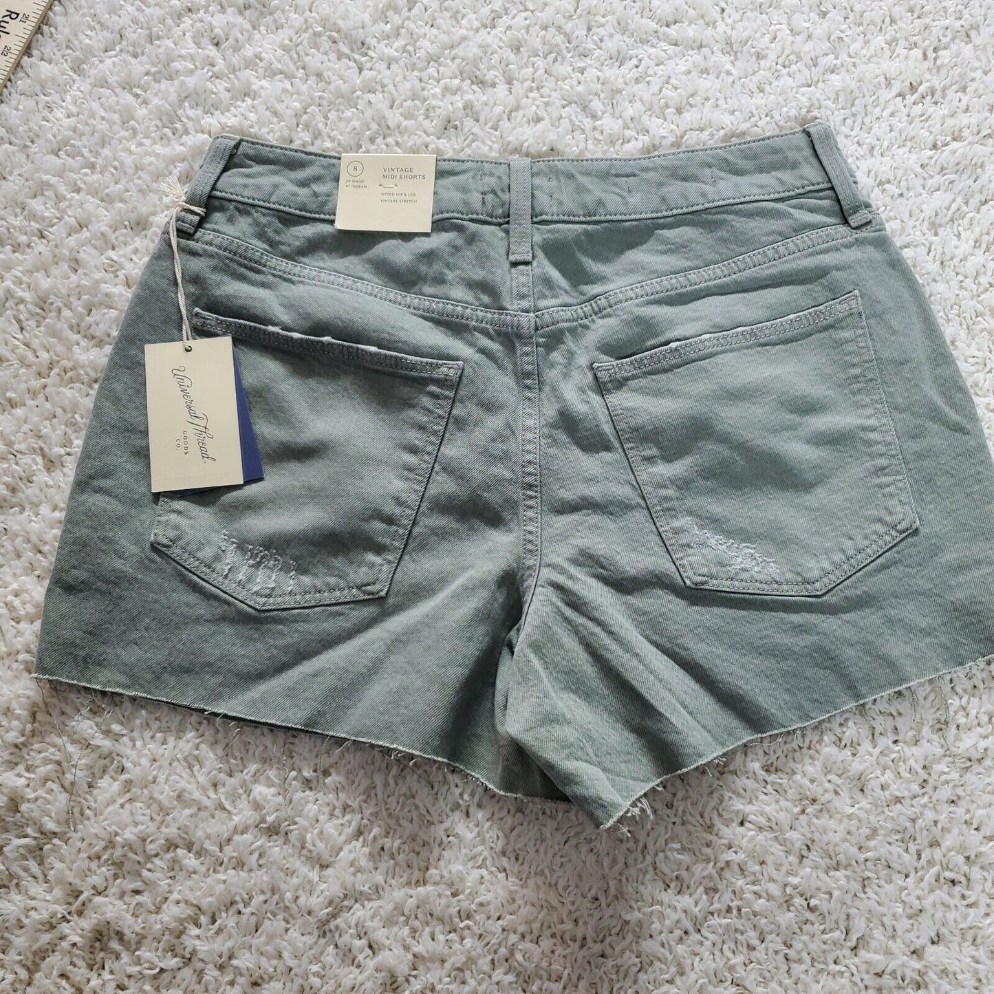 Shorts De Mezclilla Vintage Midi Universal Thread Target