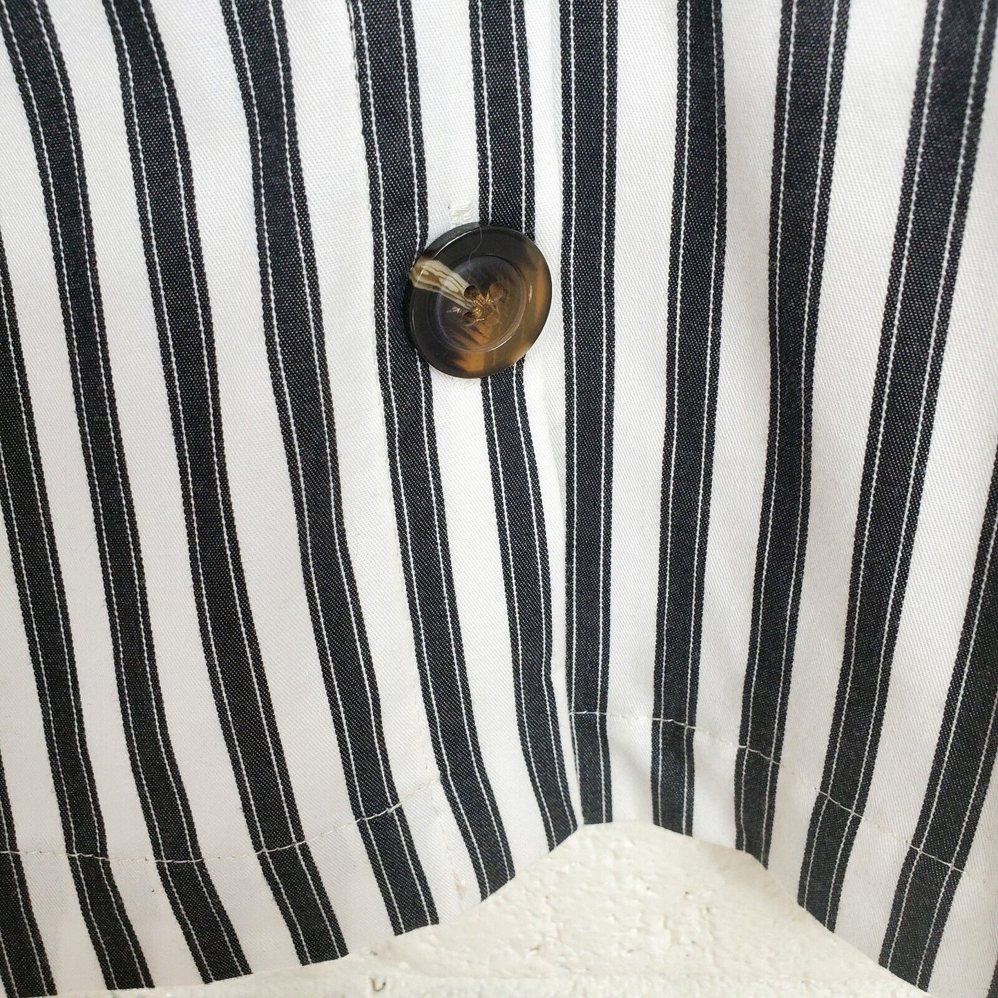 Vestido Camisero Casual Rayado De Botones Corte A